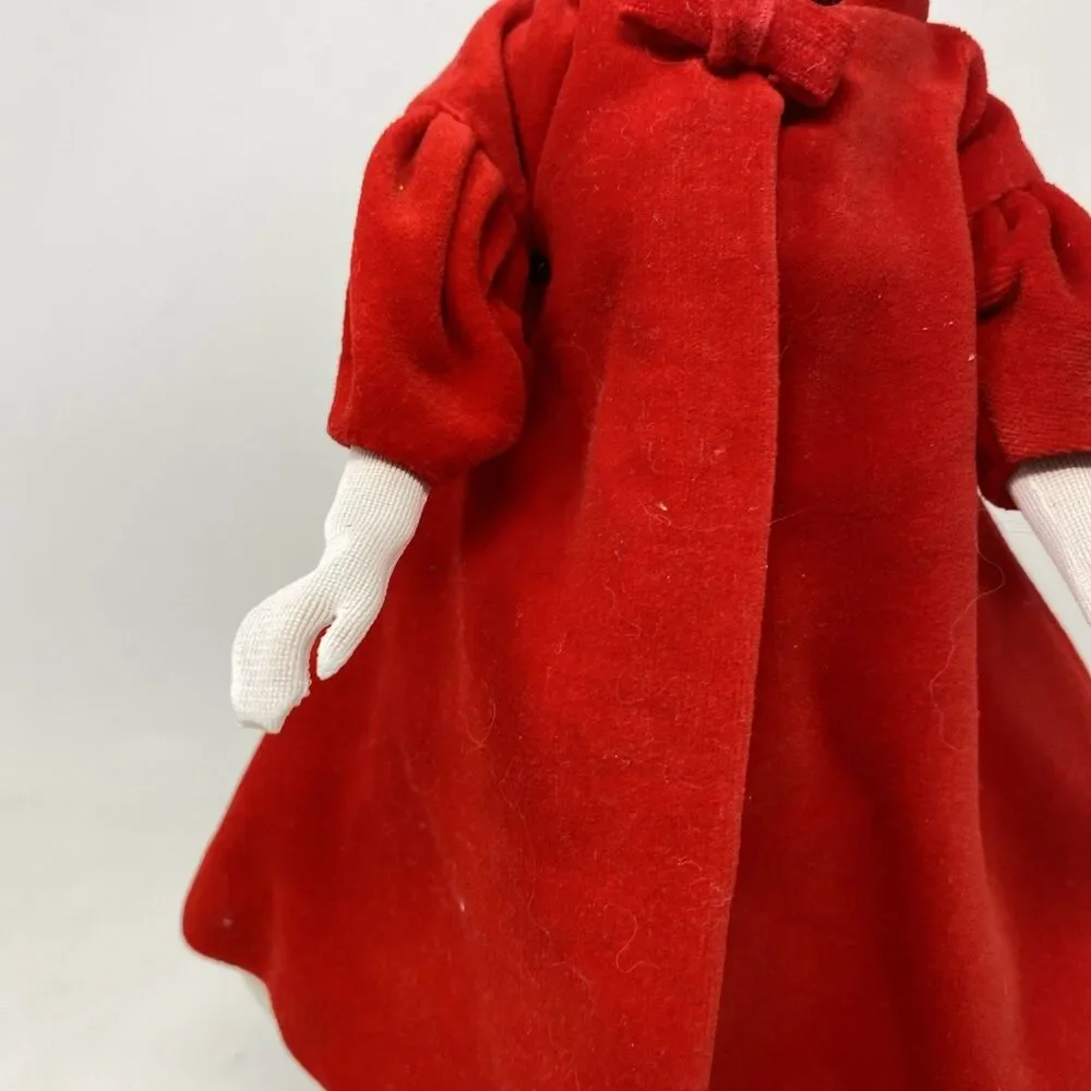 Vintage Brunette Barbie Bubble Cut 1958/1993 Reproduction in Red Velvet Outfit